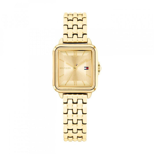 Relógio Tommy Hilfiger Aço Quadrado Dourado