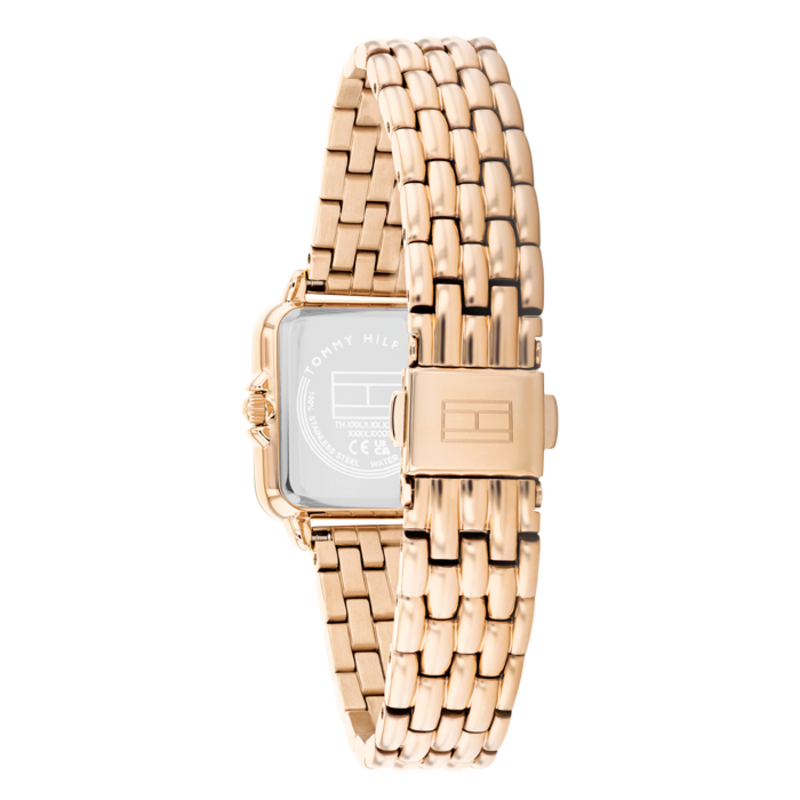 Relógio Tommy Hilfiger Aço Quadrado Rose Gold