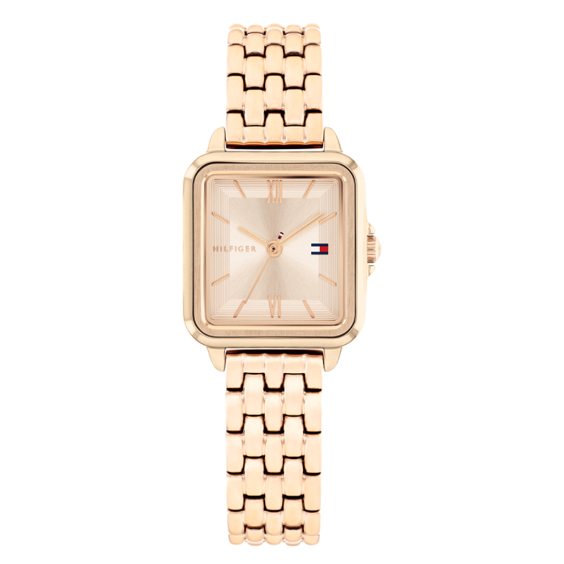 Relógio Tommy Hilfiger Aço Quadrado Rose Gold