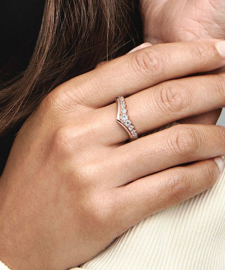 Anel Pandora Rose Timeless Wish Floating  Pavé