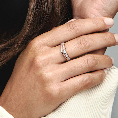 Anel Pandora Rose Timeless Wish Floating  Pavé