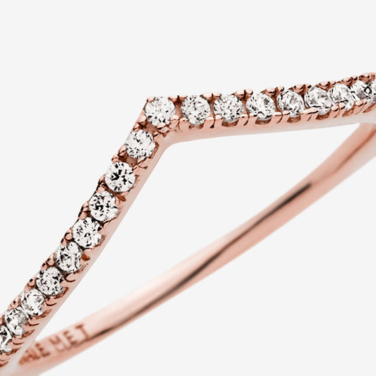 Anel Pandora Wishbone Brilhante