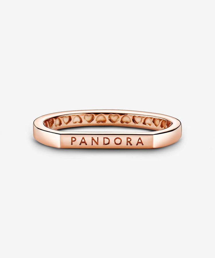 Anel Pandora Rose Logo Bar Joia