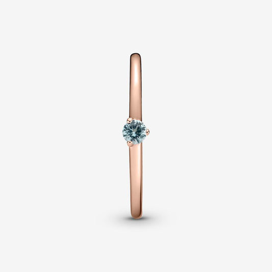 Anel Pandora Rose Light Blue Solitaire