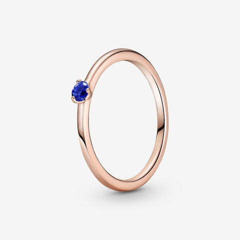 Anel Pandora Rose Stellar Blue Solitaire