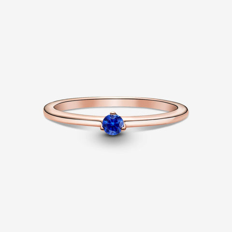 Anel Pandora Rose Stellar Blue Solitaire