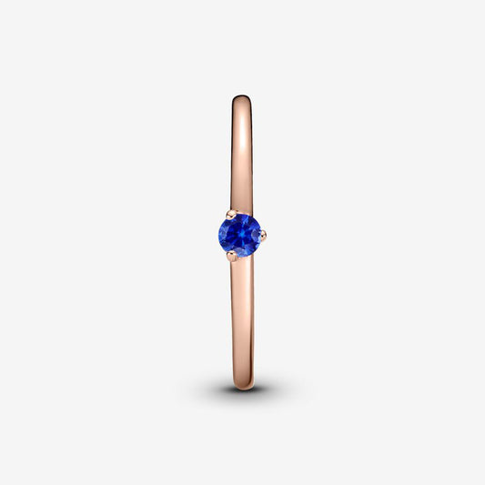 Anel Pandora Rose Stellar Blue Solitaire