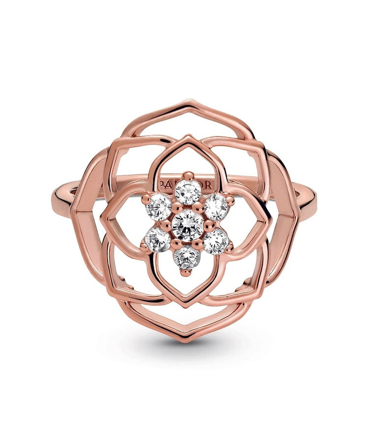 Anel Pandora Rose Petals Statement