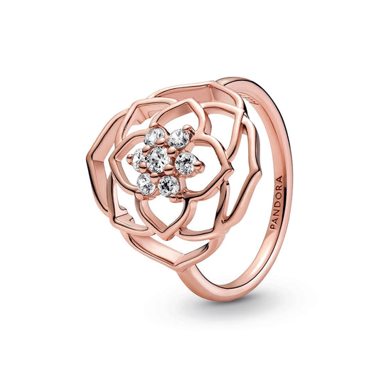 Anel Pandora Rose Petals Statement