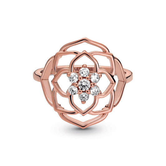 Anel Pandora Rose Petals Statement