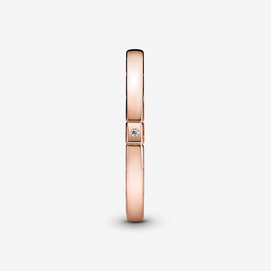 Anel Pandora Rose Logo and Hearts