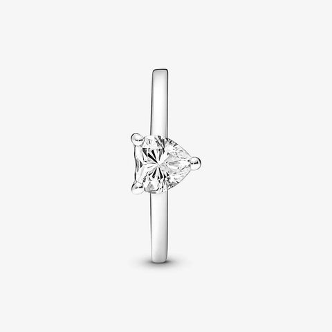 Anel Pandora Sparkling Heart Solitaire