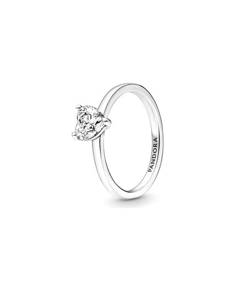 Anel Pandora Sparkling Heart Solitaire