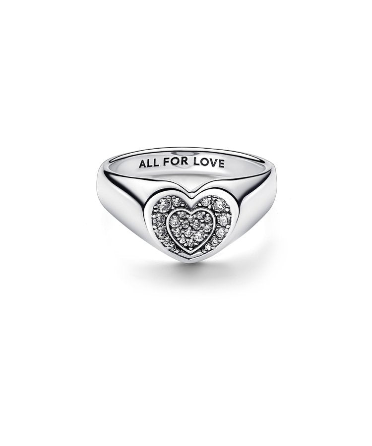 Anel Pandora Radiant Heart  Pavé