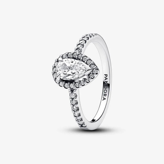 Anel Pandora Sparkling Pear Halo