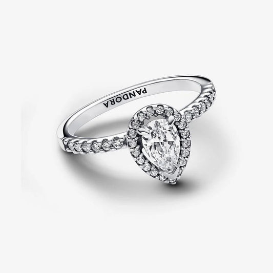 Anel Pandora Sparkling Pear Halo