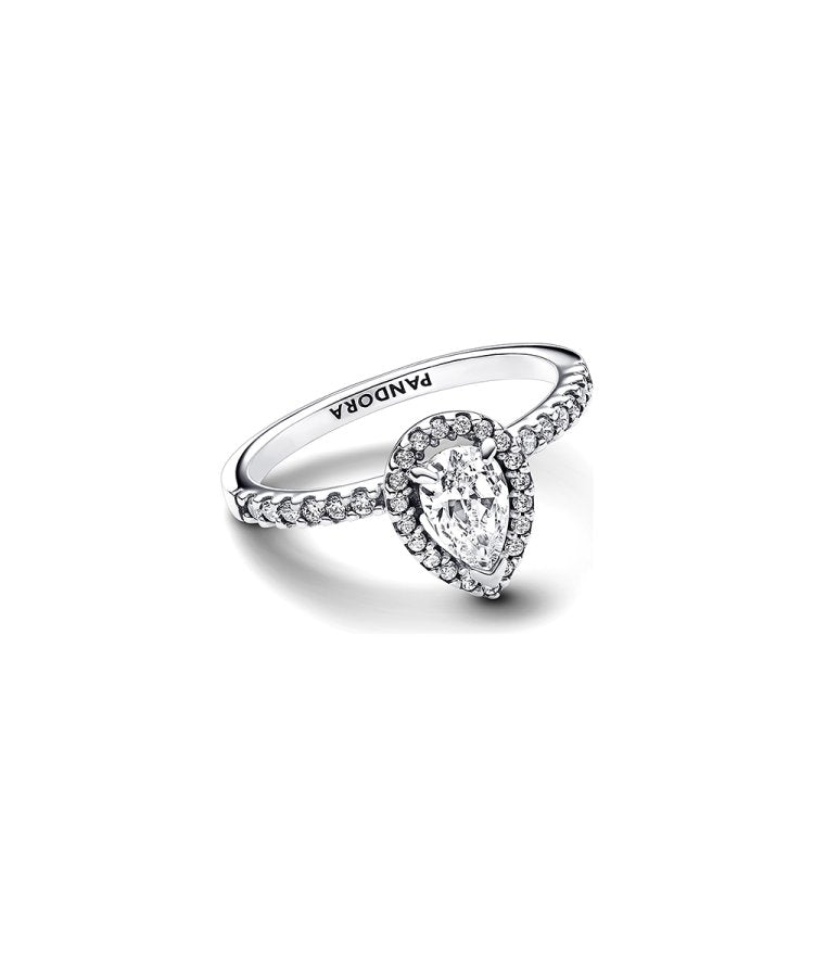 Anel Pandora Sparkling Pear Halo