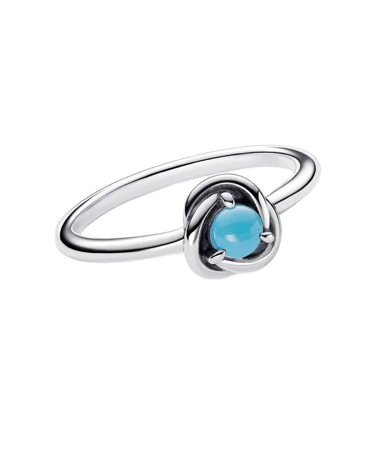 Anel Pandora Birthstone December Eternity Circle