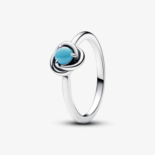 Anel Pandora Birthstone December Eternity Circle
