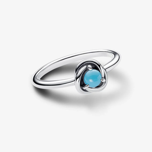 Anel Pandora Birthstone December Eternity Circle