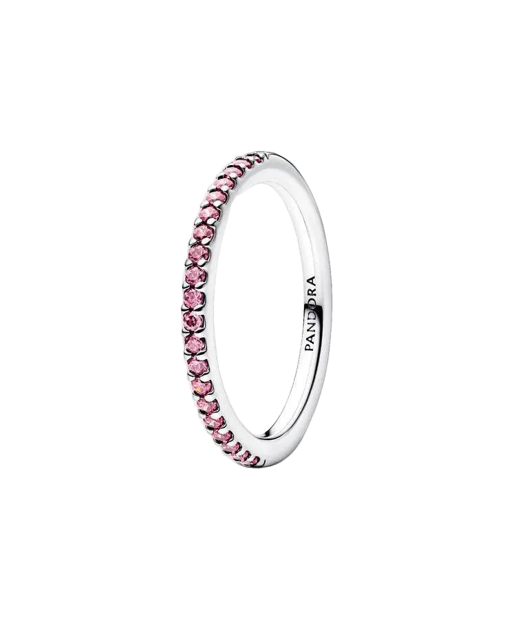 Anel Pandora Aro Rosa Brilhante