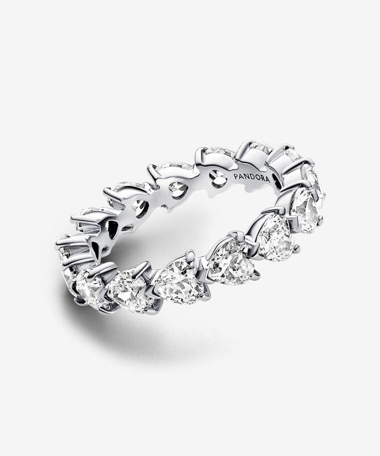 Anel Pandora Row of Hearts Eternity