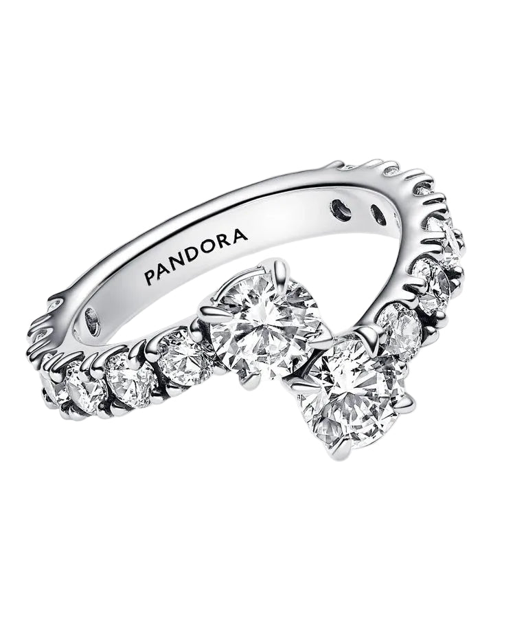 Anel Pandora Sparkling Overlapping