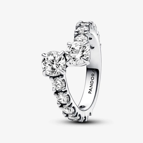 Anel Pandora Sparkling Overlapping
