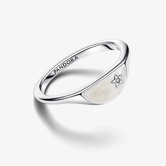 Anel Pandora ME Signet esmaltado