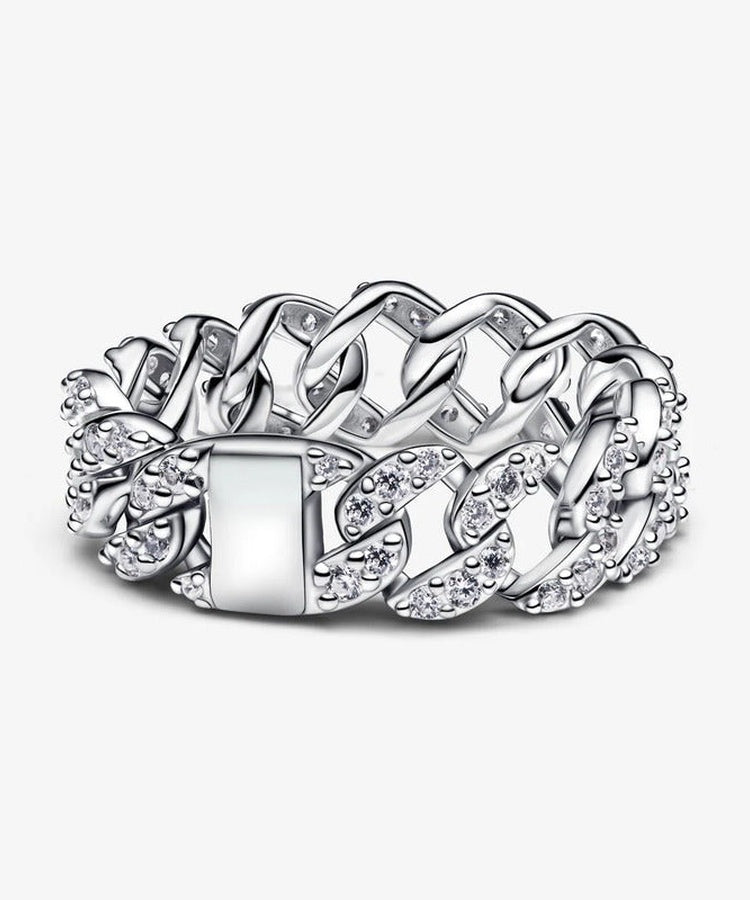 Anel Pandora Pavé Cubain Chain