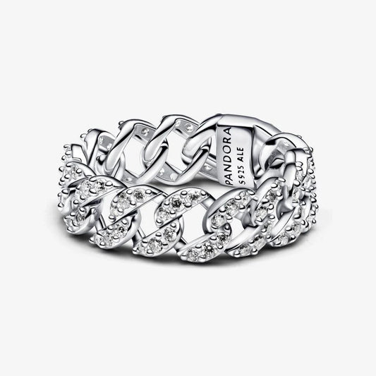 Anel Pandora Pavé Cubain Chain