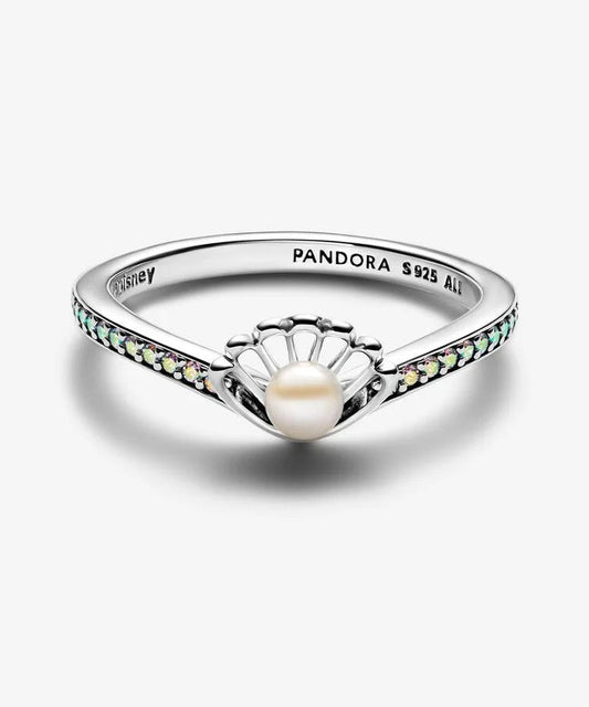 Anel Pandora Cultura Concha Ariel Princesas Disney