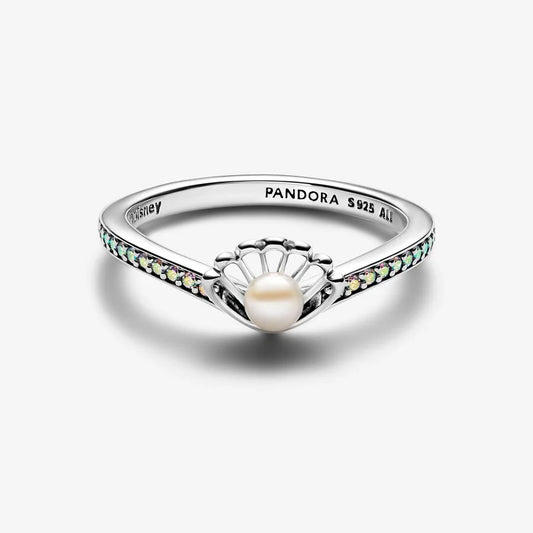 Anel Pandora Cultura Concha Ariel Princesas Disney