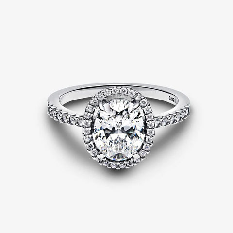 Anel Pandora Statement Auréola Oval Brilhante