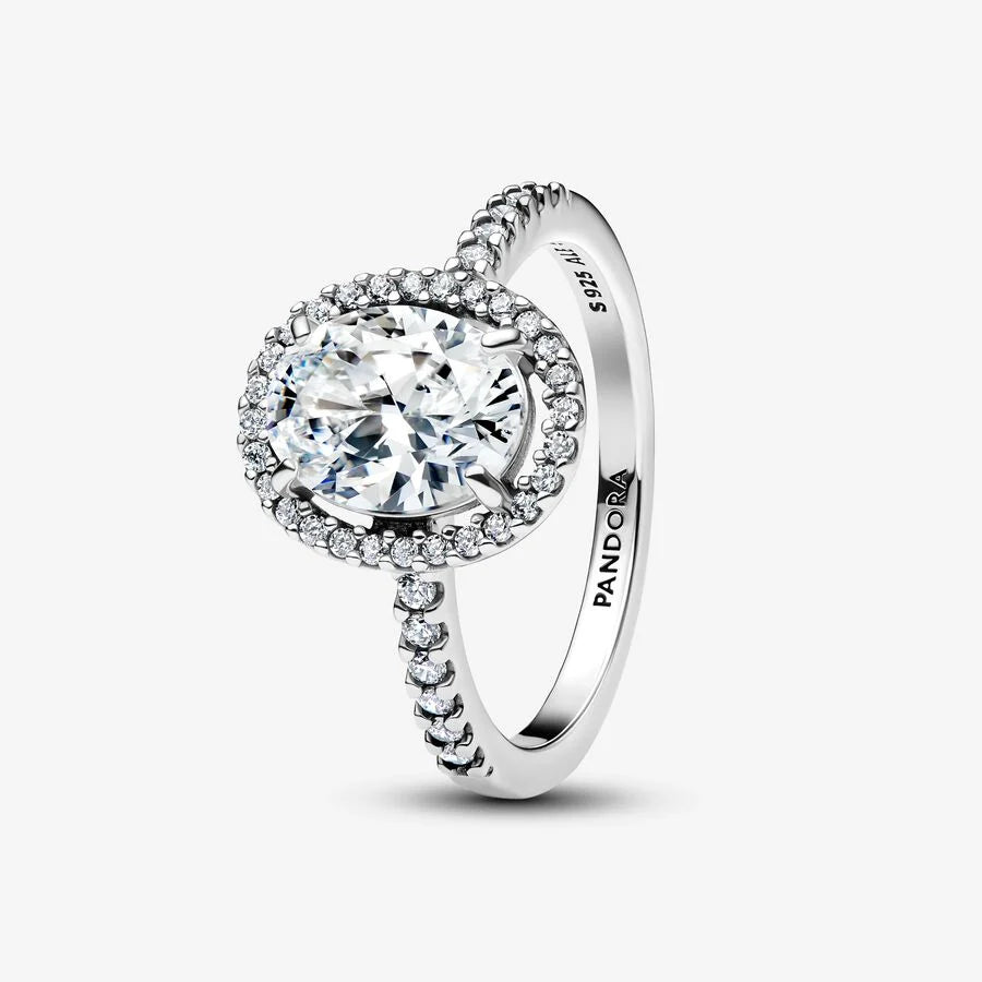 Anel Pandora Statement Auréola Oval Brilhante