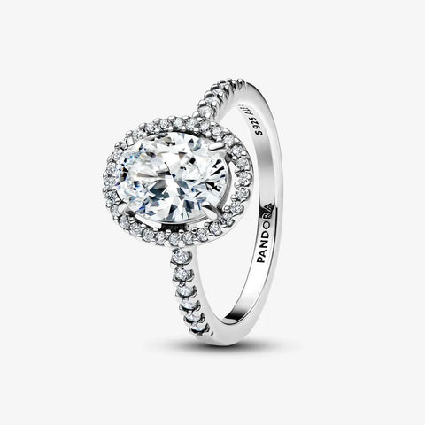 Anel Pandora Statement Auréola Oval Brilhante