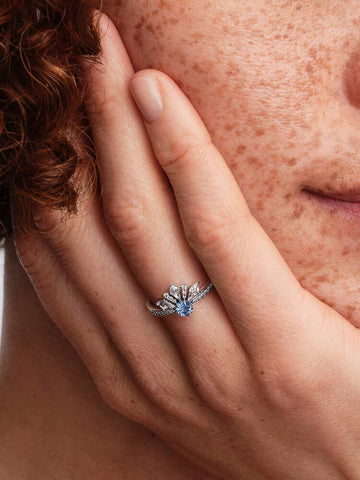 Anel Pandora Tiara da Rainha Elsa Frozen Disney