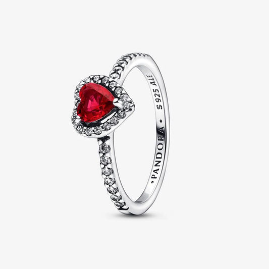 Anel Pandora Elevated Red Heart