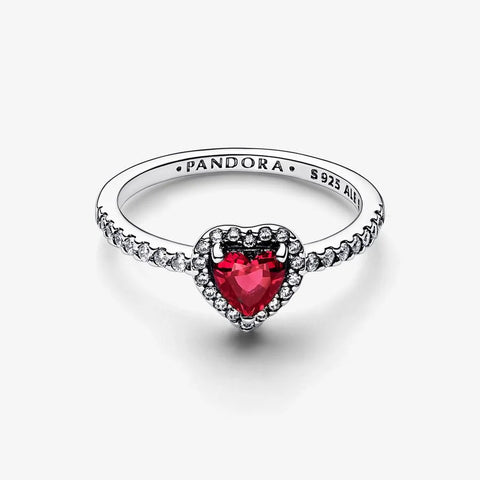 Anel Pandora Elevated Red Heart