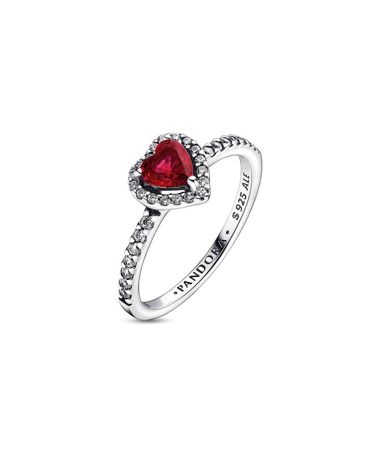 Anel Pandora Elevated Red Heart
