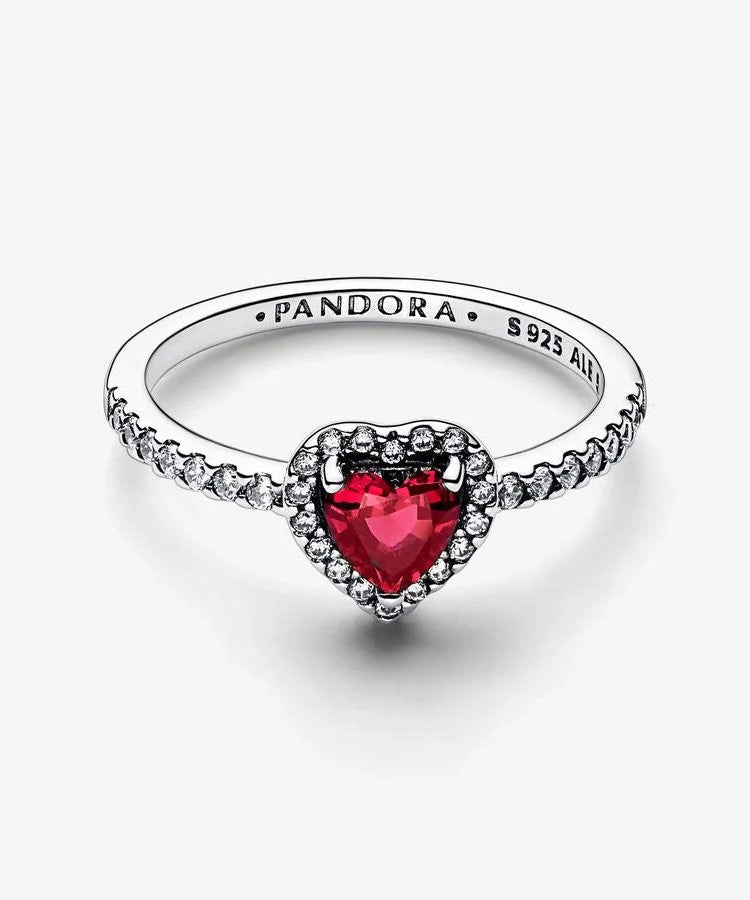 Anel Pandora Elevated Red Heart