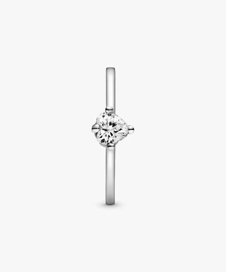 Anel Pandora Clear Heart Solitaire