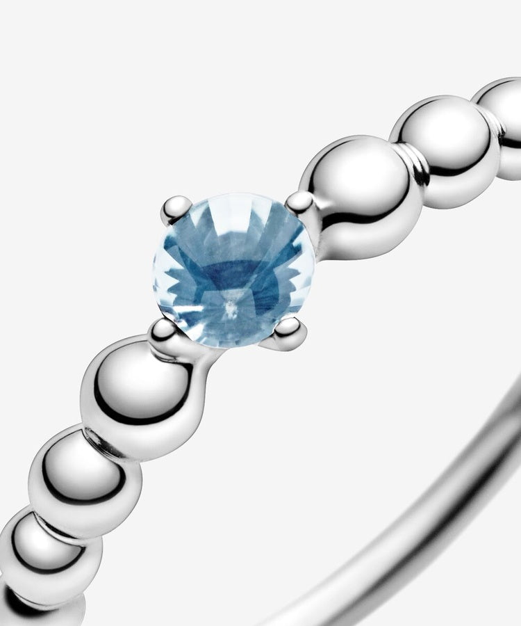 Anel Pandora Aqua Blue
