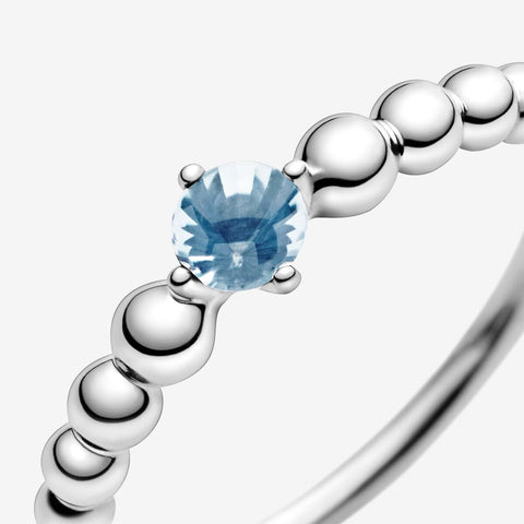 Anel Pandora Aqua Blue