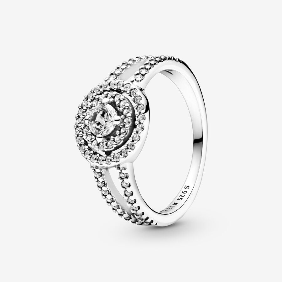 Anel Pandora Sparkling Double Halo