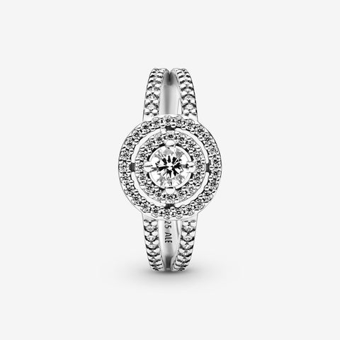 Anel Pandora Sparkling Double Halo