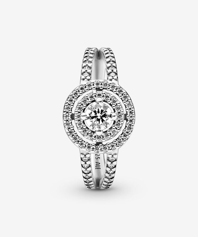 Anel Pandora Sparkling Double Halo