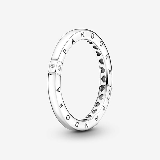 Anel Pandora Logo and Hearts