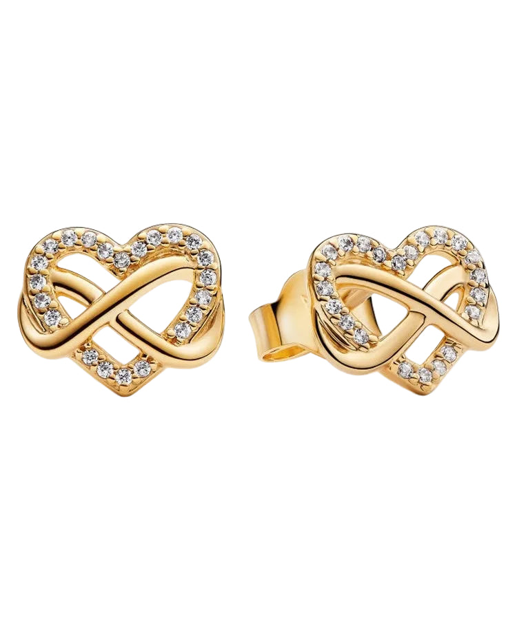Brincos Pandora Infinity Heart