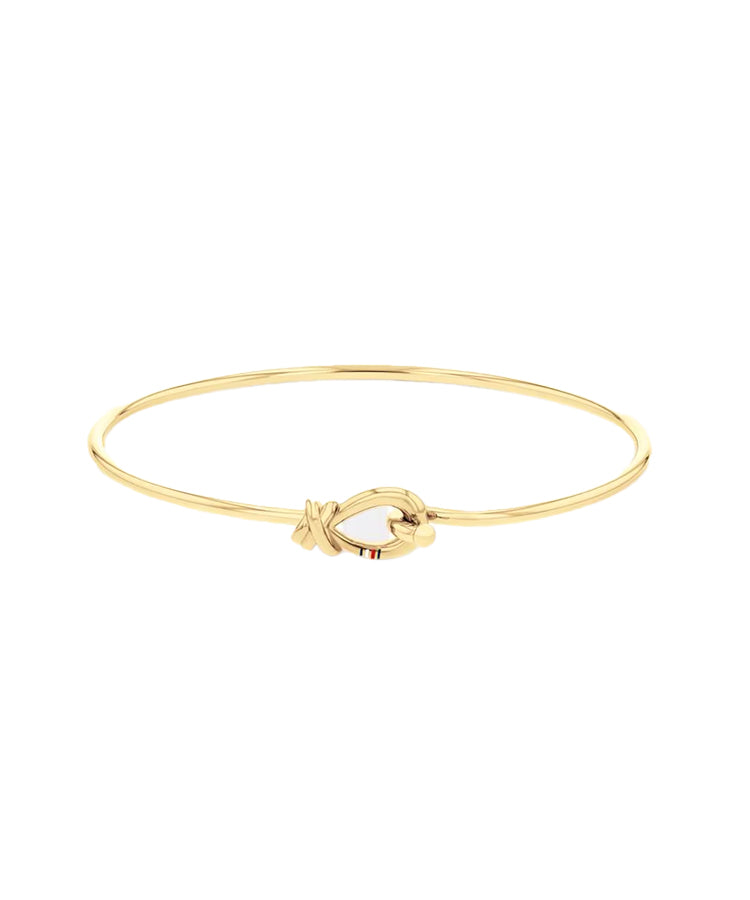 Pulseira de Aço Dourado Rígida